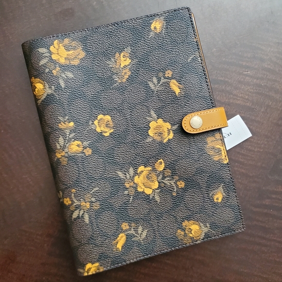 Coach Golden Yellow Floral Blooms Notebook - Picture 3 of 7